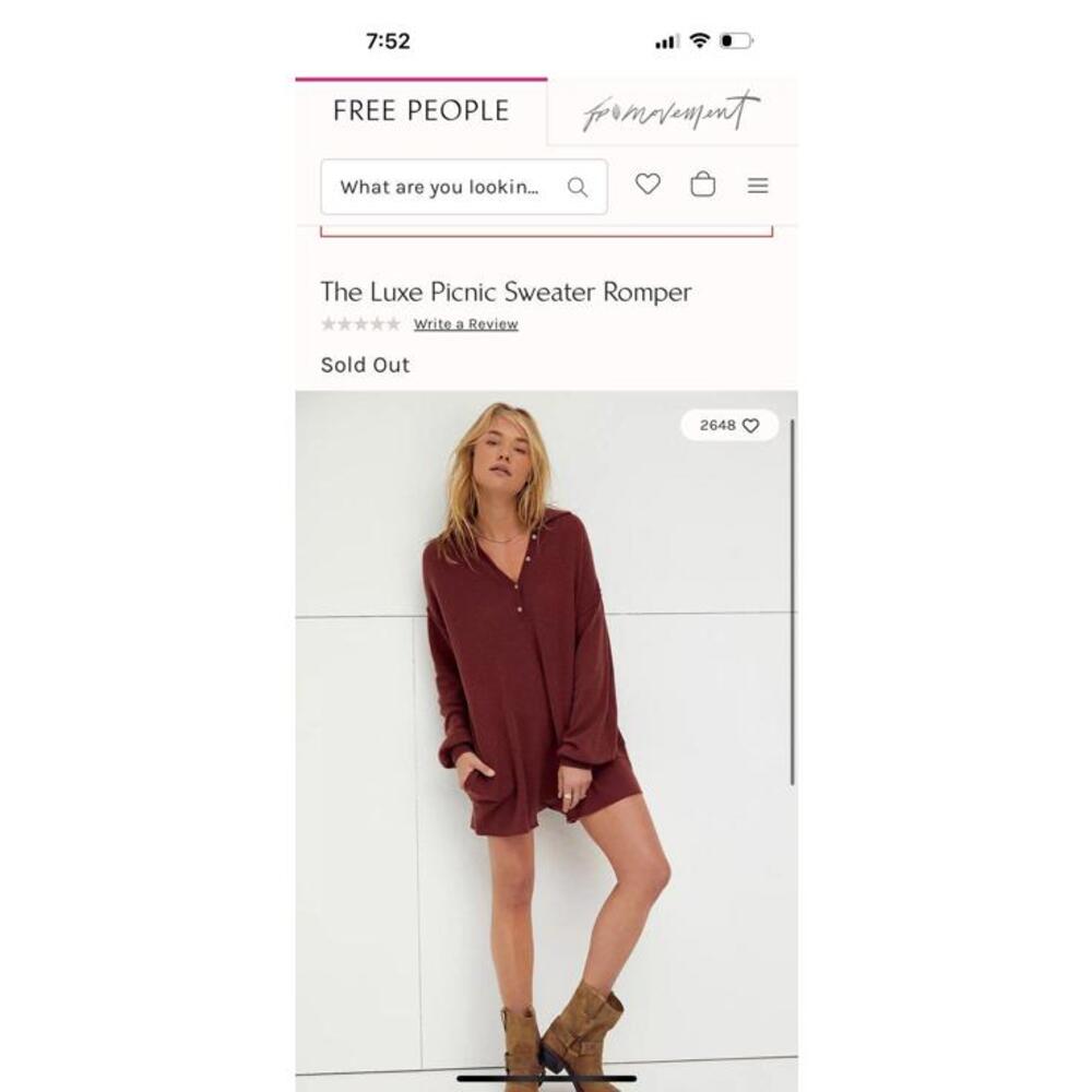 Free people beach romper size small- can fit up to a medium/large
